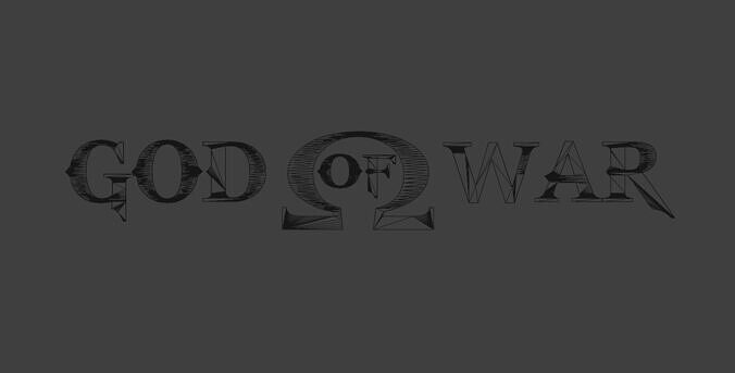 GOD OF WAR title 3d model  Low-poly 3D model