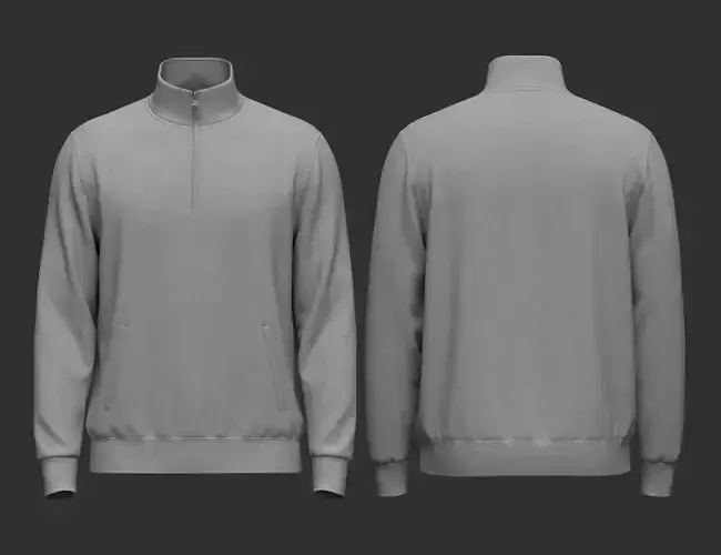 Quarter Zip Stand Collar Jacket