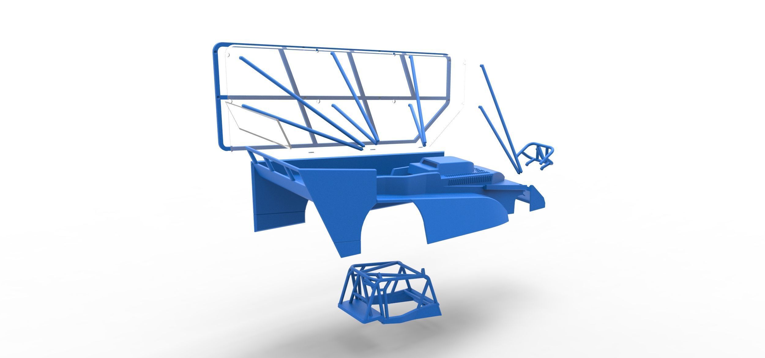 Shell of Northeast Dirt Modified with side wing Scale 1 to 25 3D print model_25