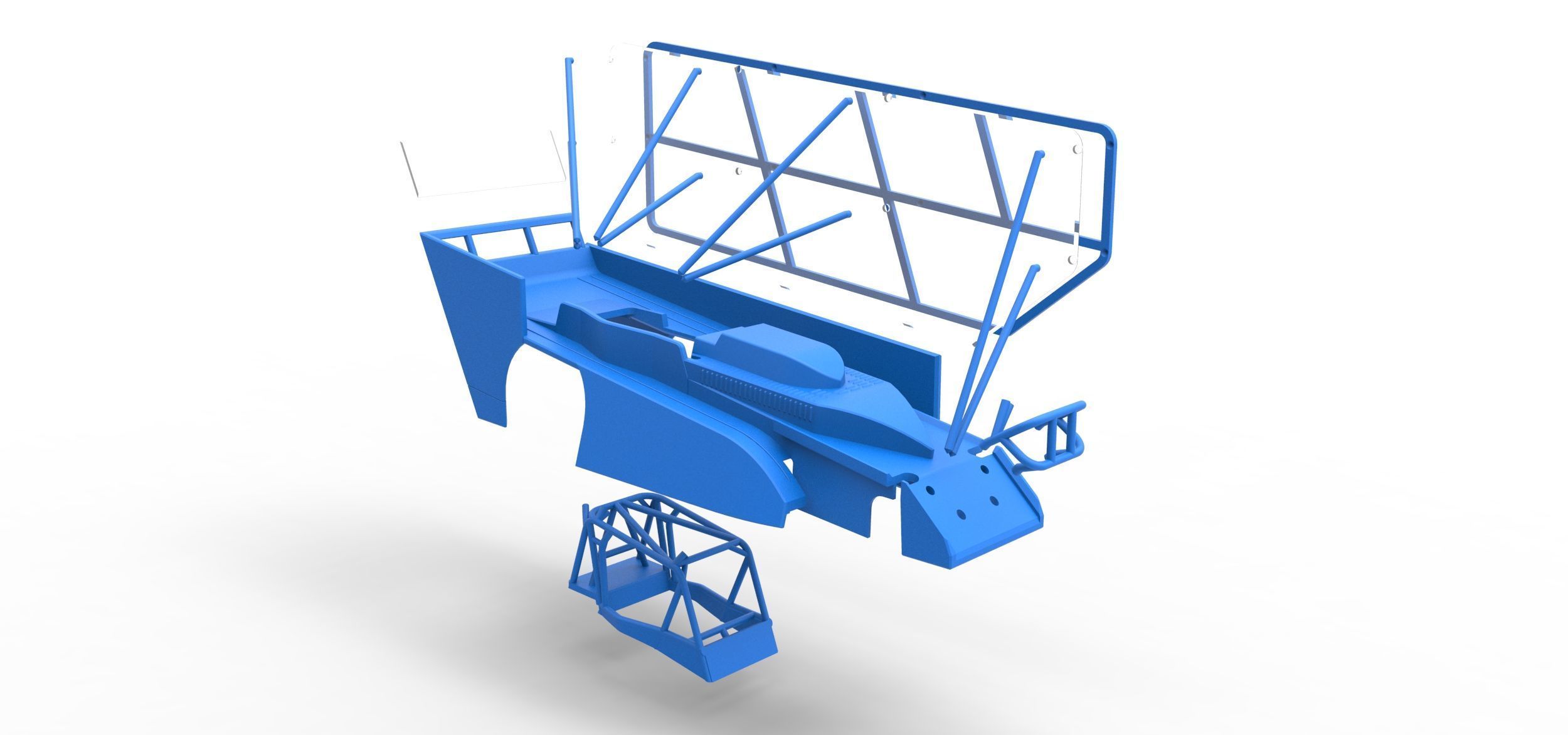 Shell of Northeast Dirt Modified with side wing Scale 1 to 25 3D print model_28