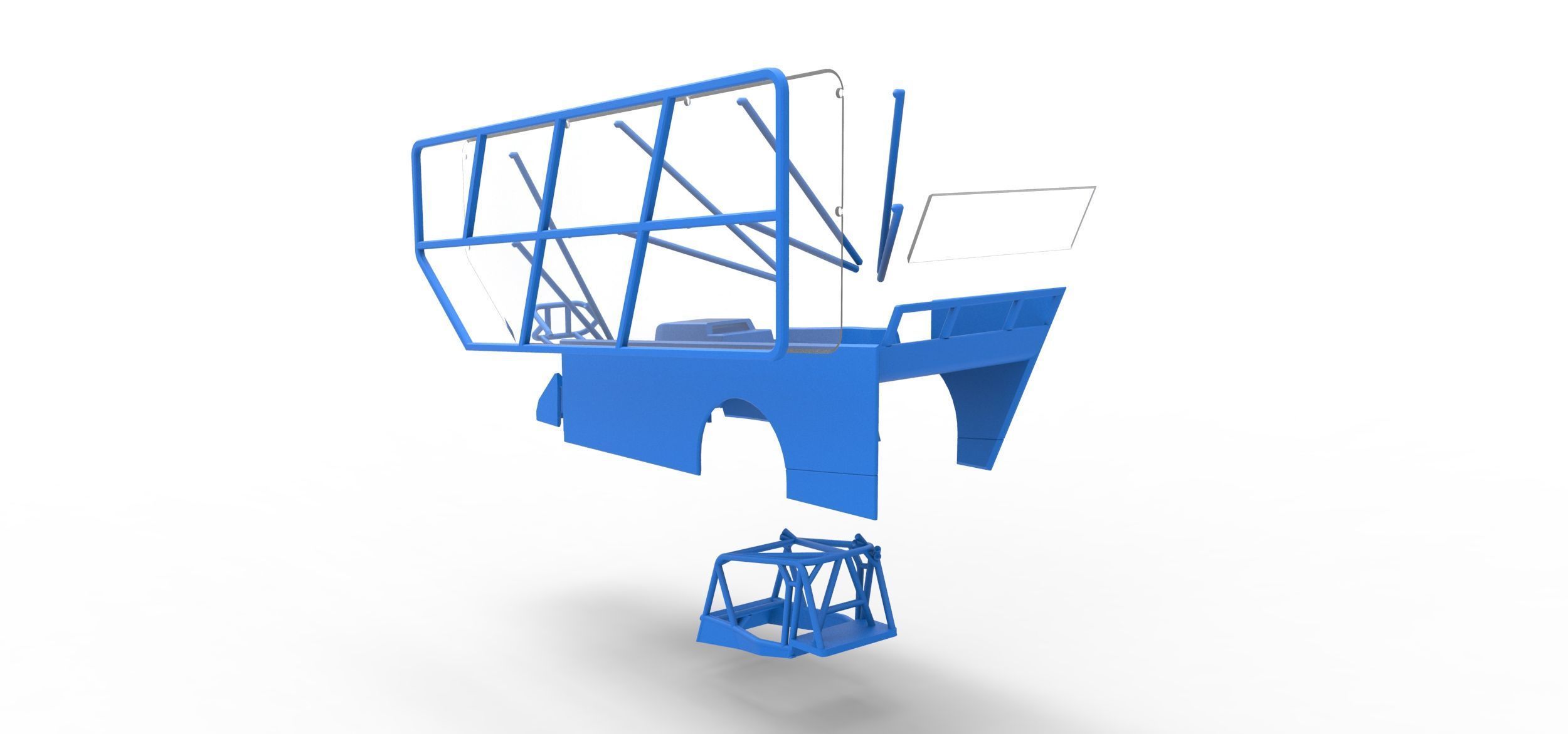 Shell of Northeast Dirt Modified with side wing Scale 1 to 25 3D print model_24