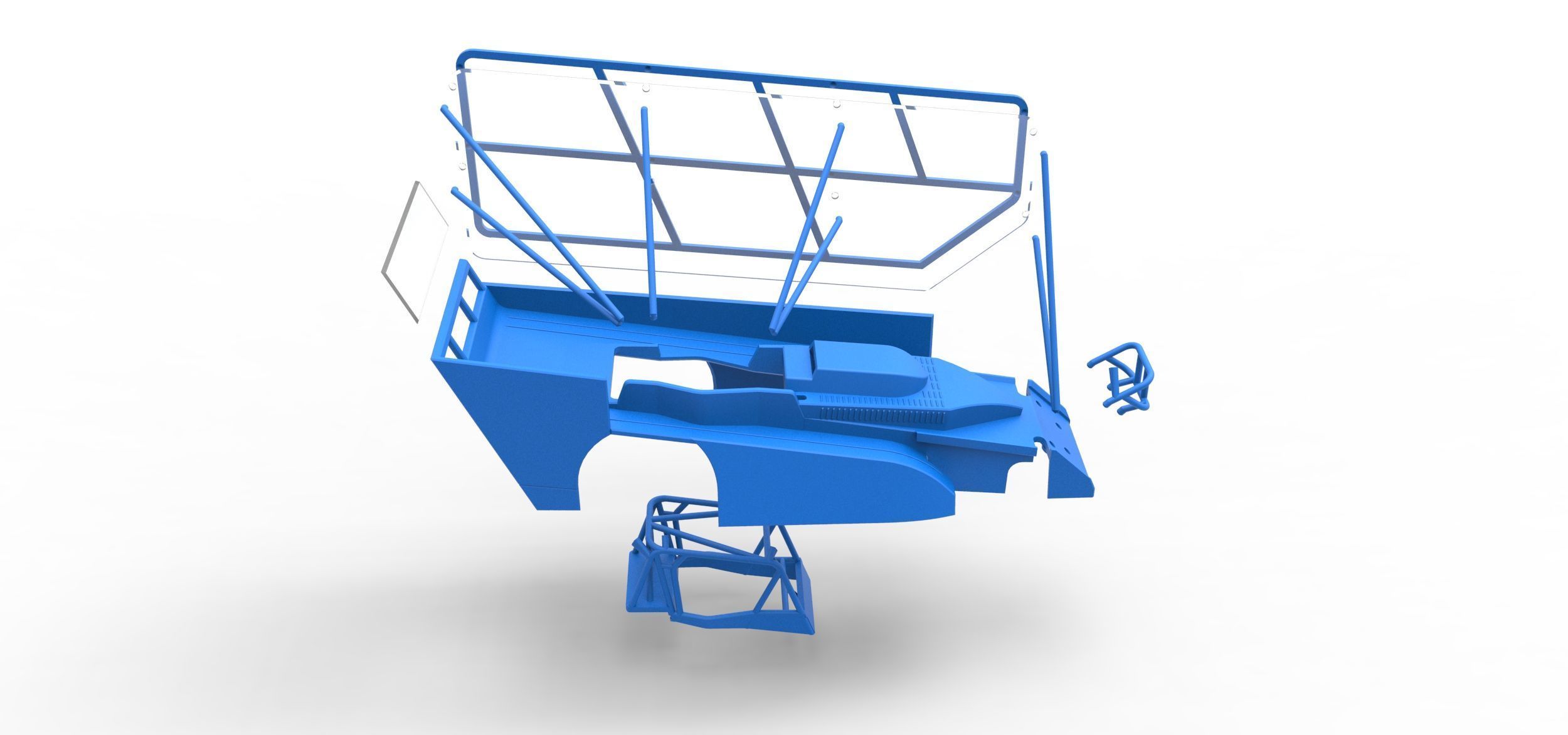 Shell of Northeast Dirt Modified with side wing Scale 1 to 25 3D print model_27