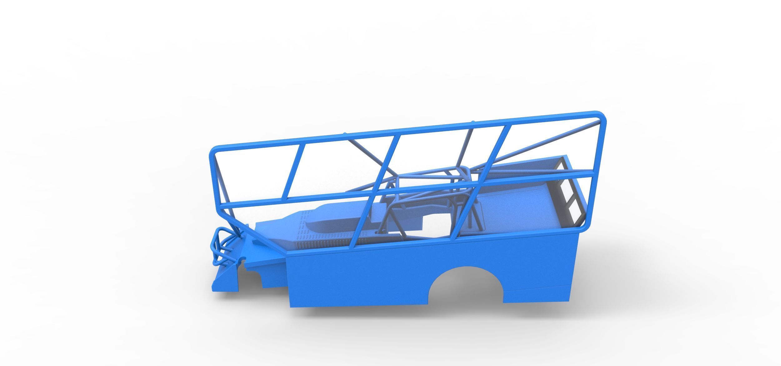 Shell of Northeast Dirt Modified with side wing Scale 1 to 25 3D print model_7