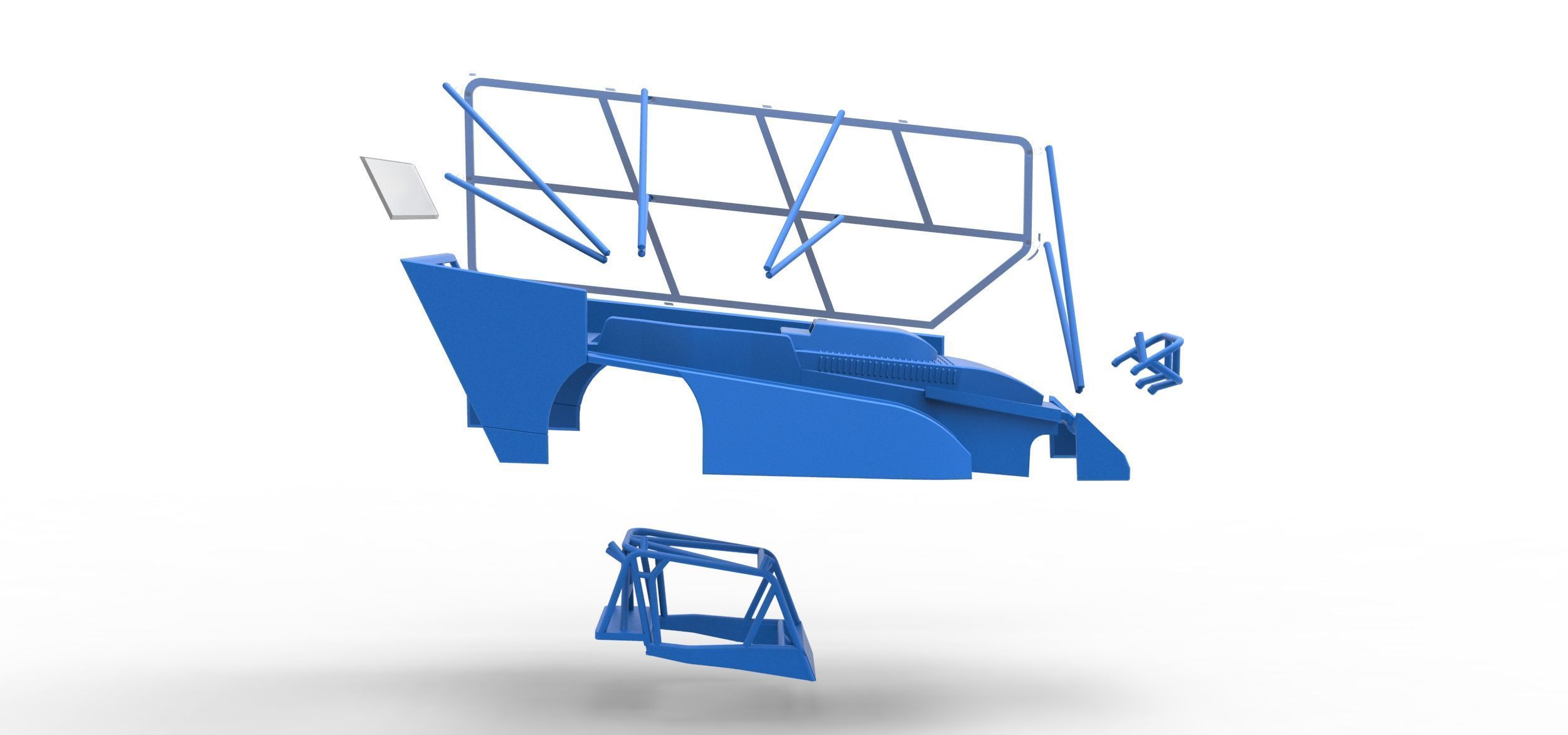 Shell of Northeast Dirt Modified with side wing Scale 1 to 25 3D print model_26