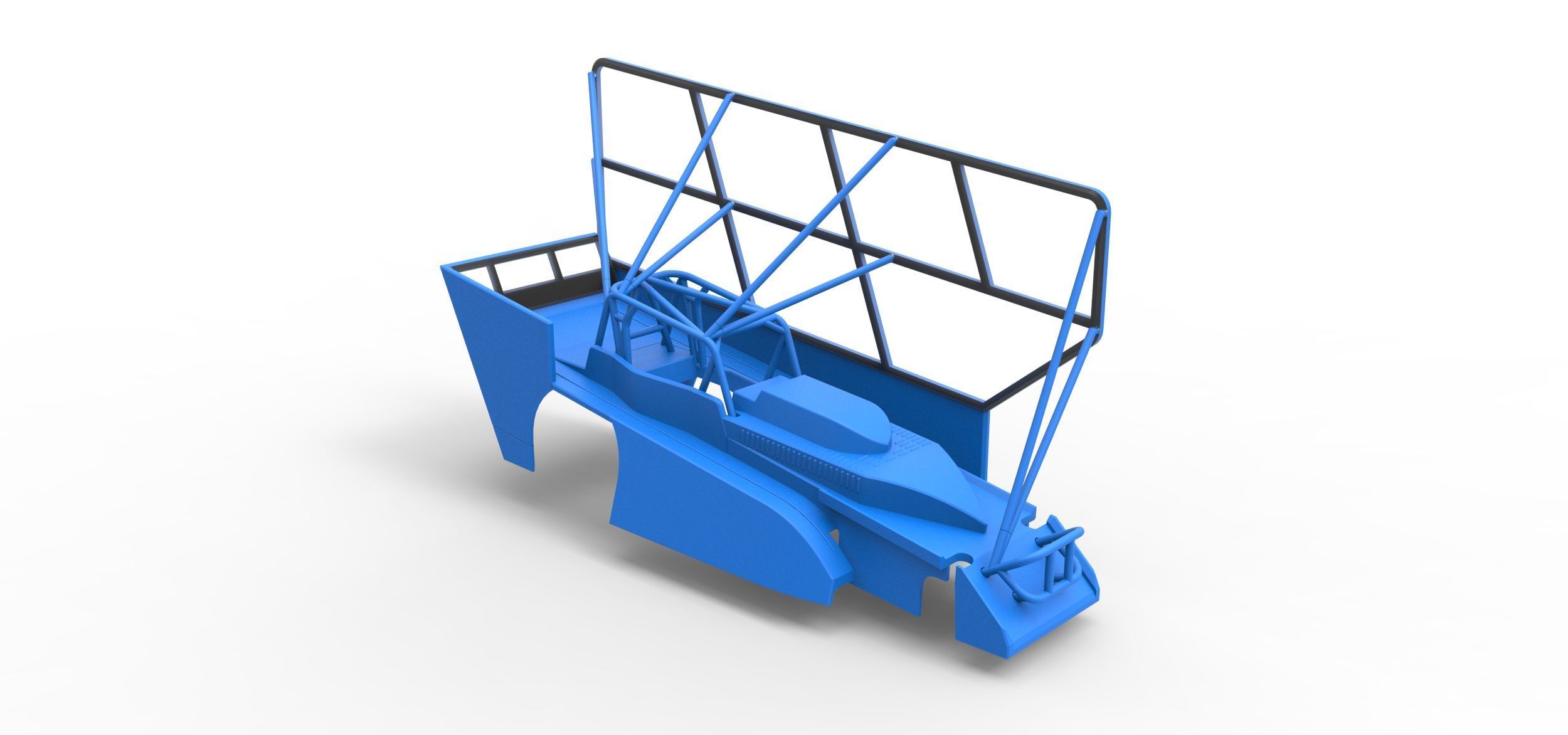 Shell of Northeast Dirt Modified with side wing Scale 1 to 25 3D print model_16