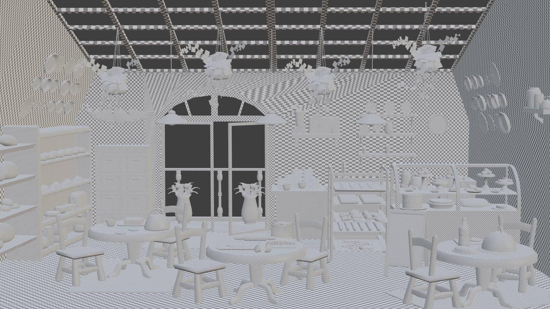 Optimized Bakery Asset Bundle Low-poly 3D model_16