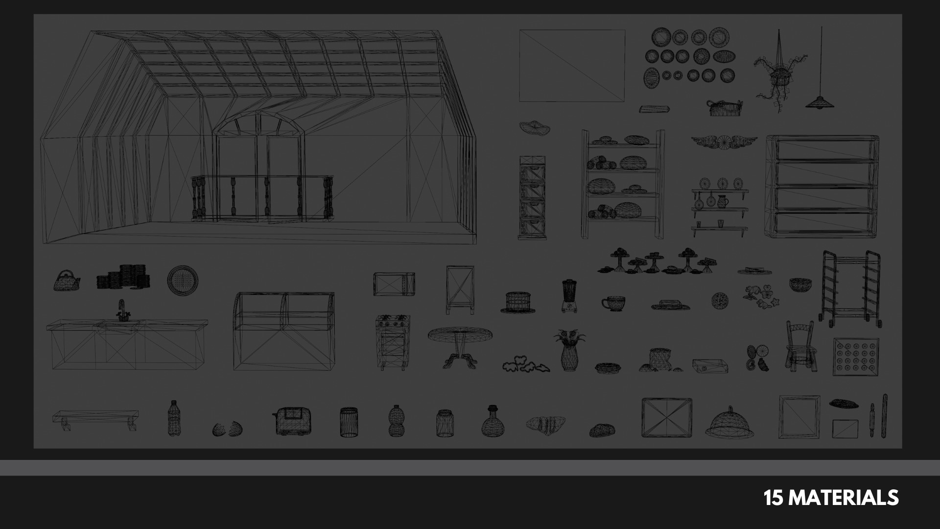 Optimized Bakery Asset Bundle Low-poly 3D model_19