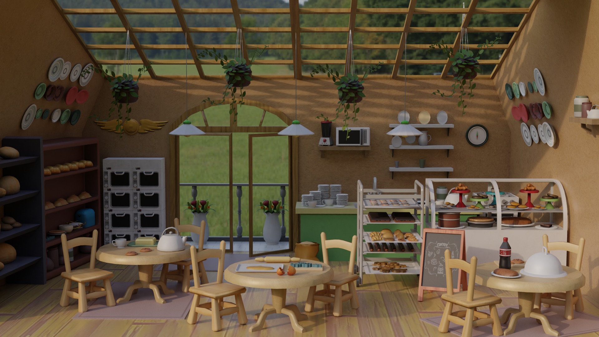 Optimized Bakery Asset Bundle Low-poly 3D model_4
