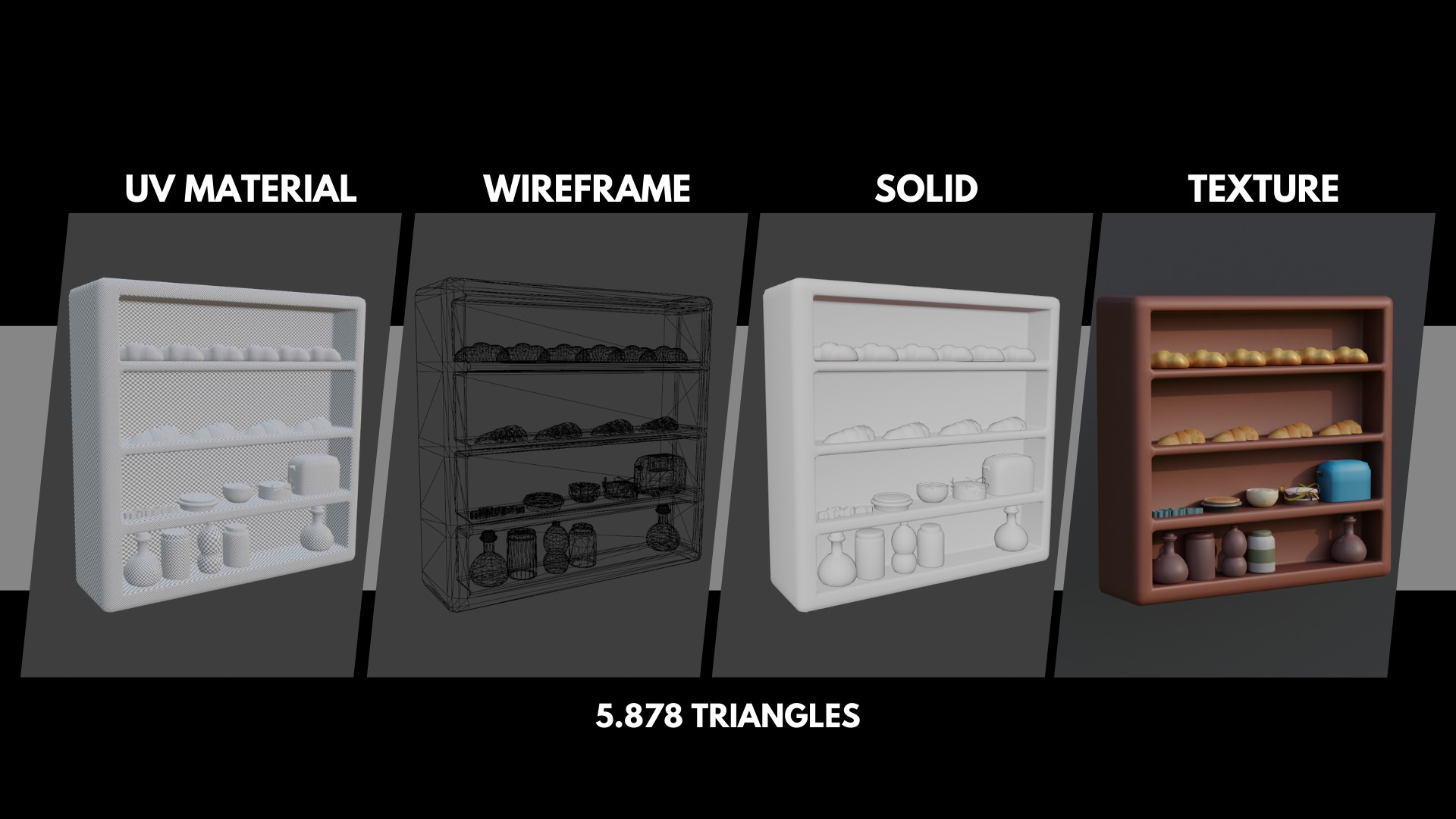 Optimized Bakery Asset Bundle Low-poly 3D model_7
