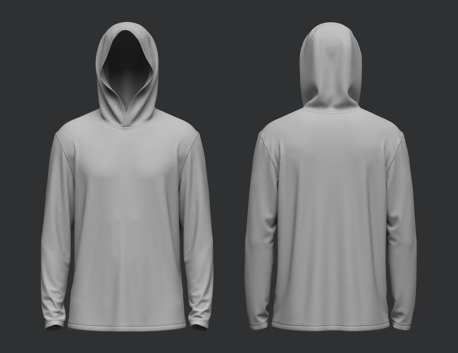 Male Hooded Jersey 2 3D model