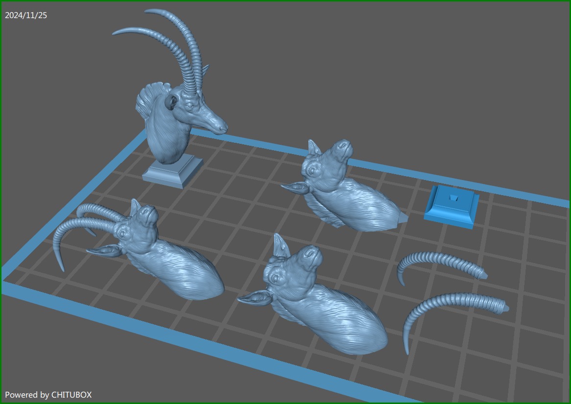 Sable Black Antelope bust 3D print model_1