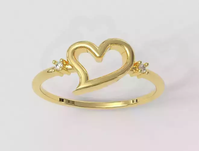 Heart Shape Minimalist Ring