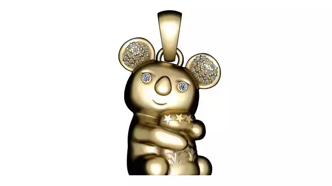 TEDDY BEAR AND LOVE PENDANT 3D PRINTABLE MODEL