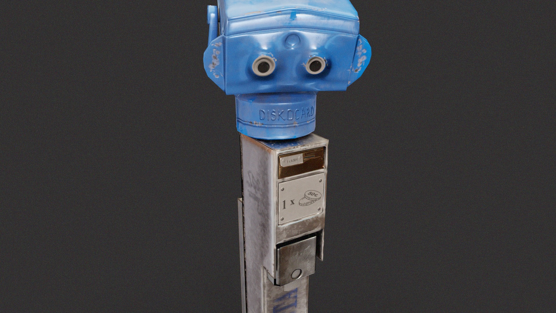 Panorama Coin-operated Binocular Low-poly 3D model_5