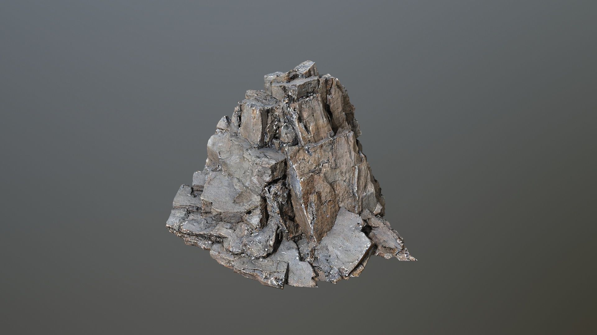 cliff rocks Low-poly 3D model_13