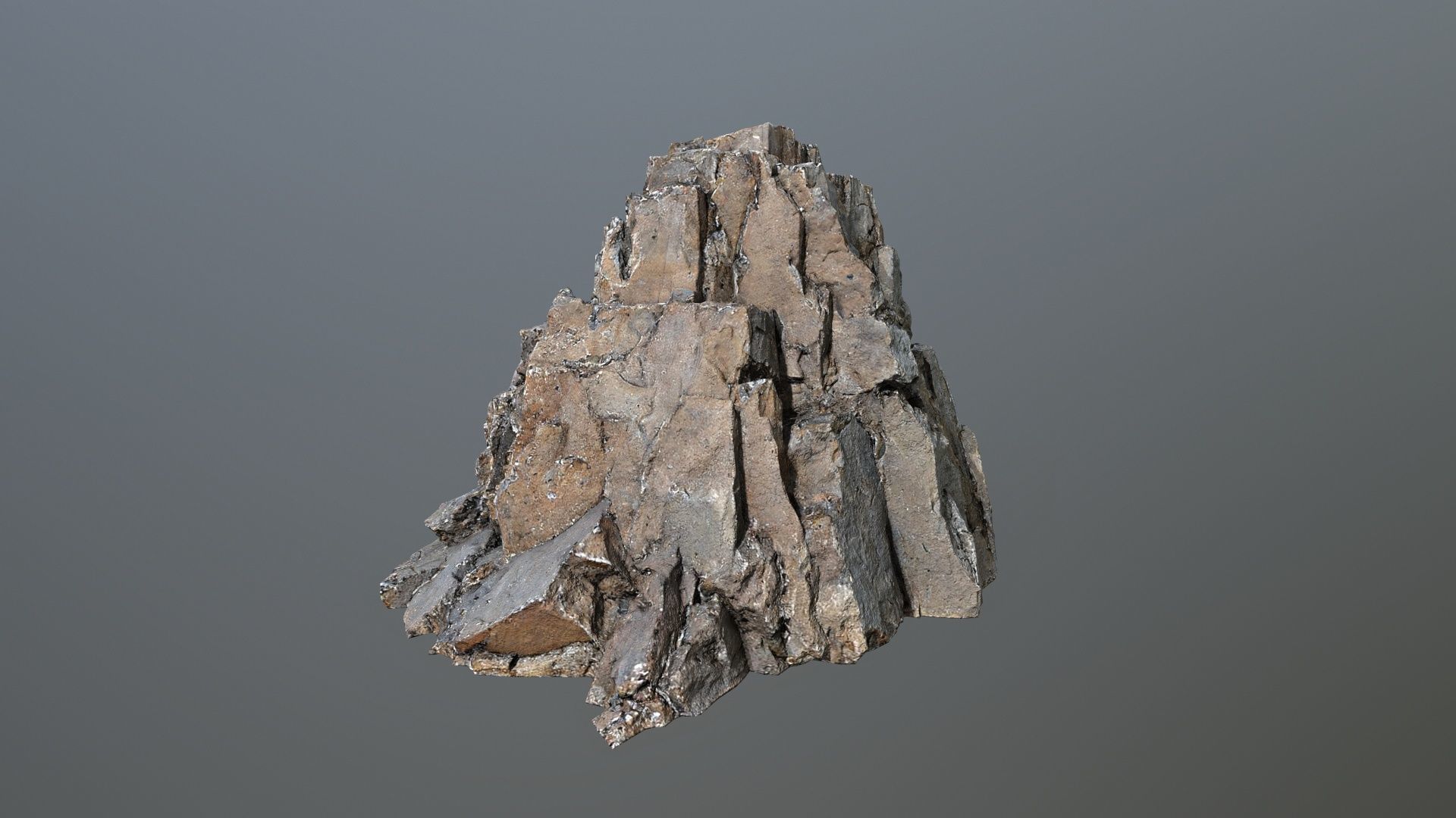 cliff rocks Low-poly 3D model_4
