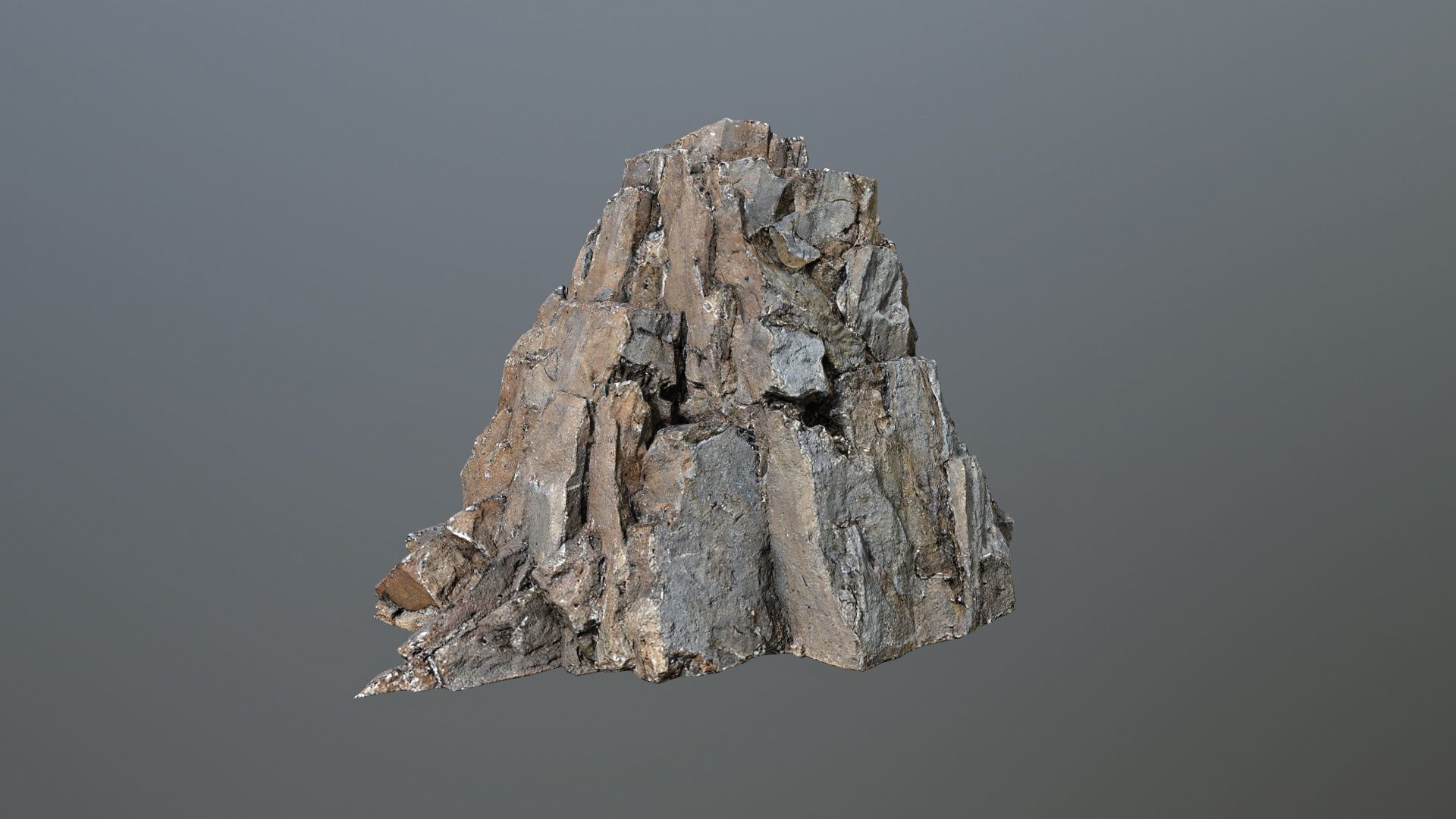 cliff rocks Low-poly 3D model_5