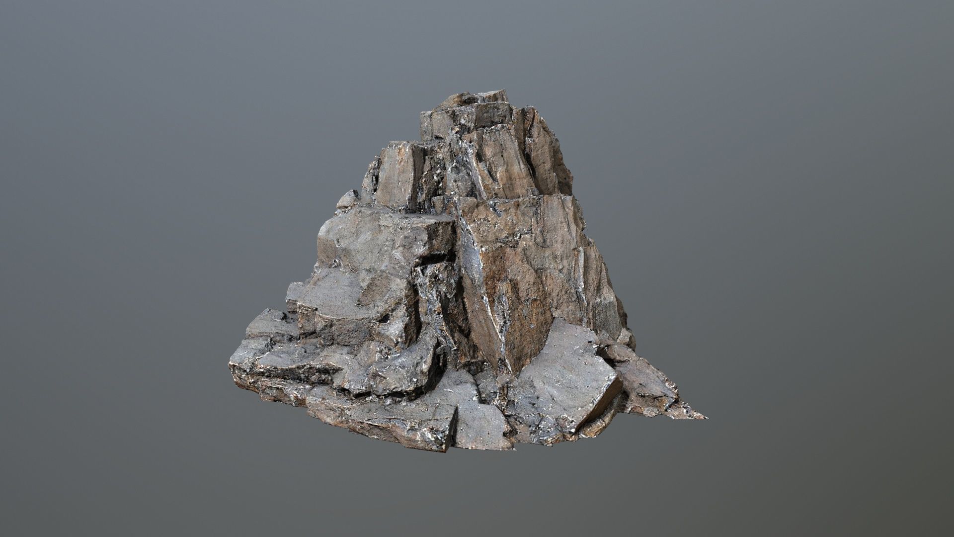 cliff rocks Low-poly 3D model_12