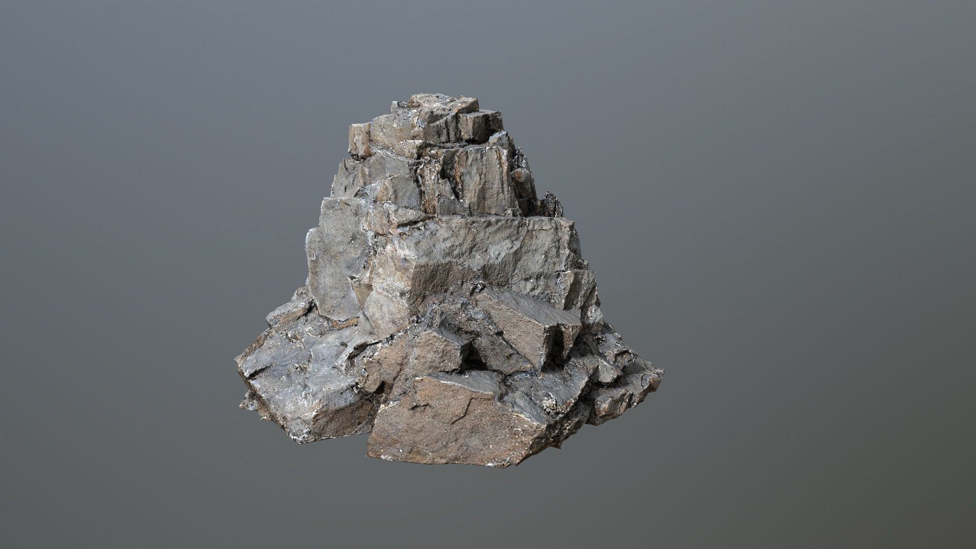 cliff rocks Low-poly 3D model_10