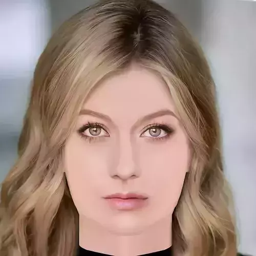 Katherine McNamara Head - No Hair - Low poly head for game 