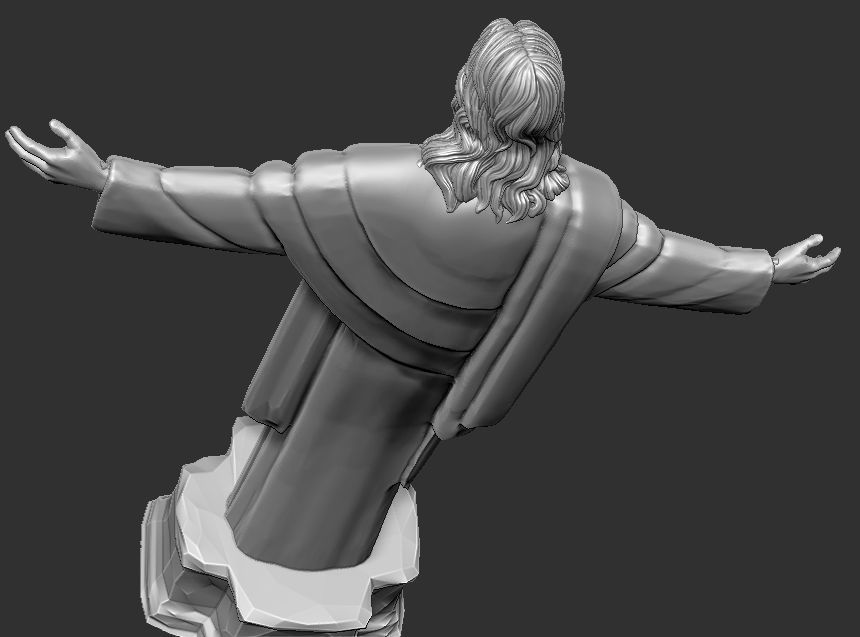 Jesus christ statue 3D print model_14