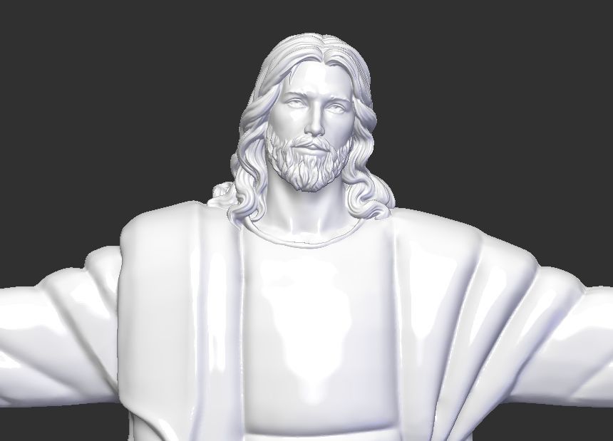 Jesus christ statue 3D print model_21