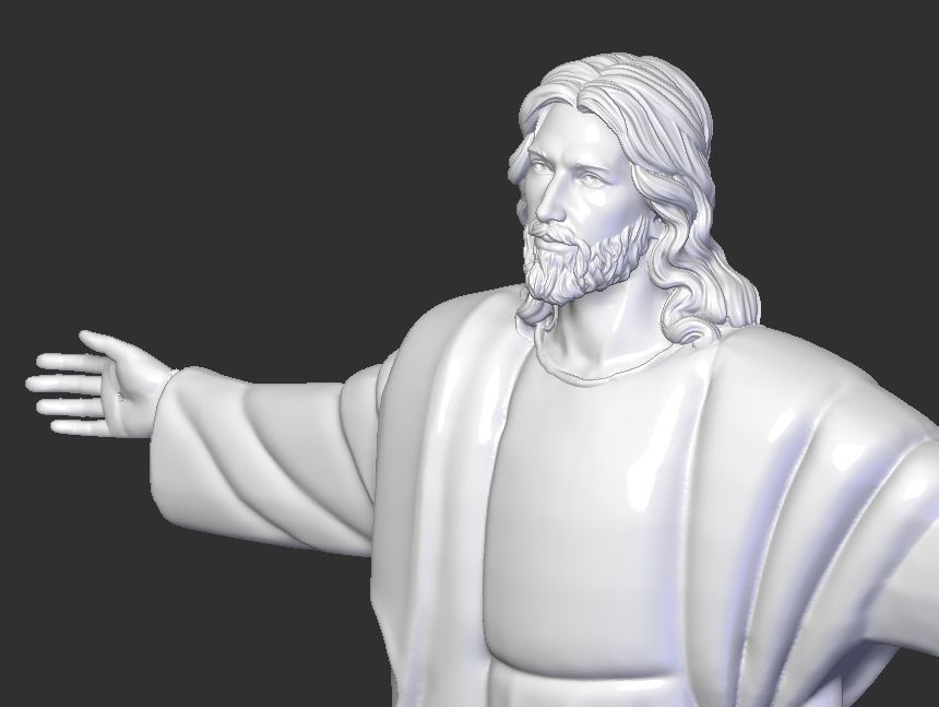 Jesus christ statue 3D print model_4
