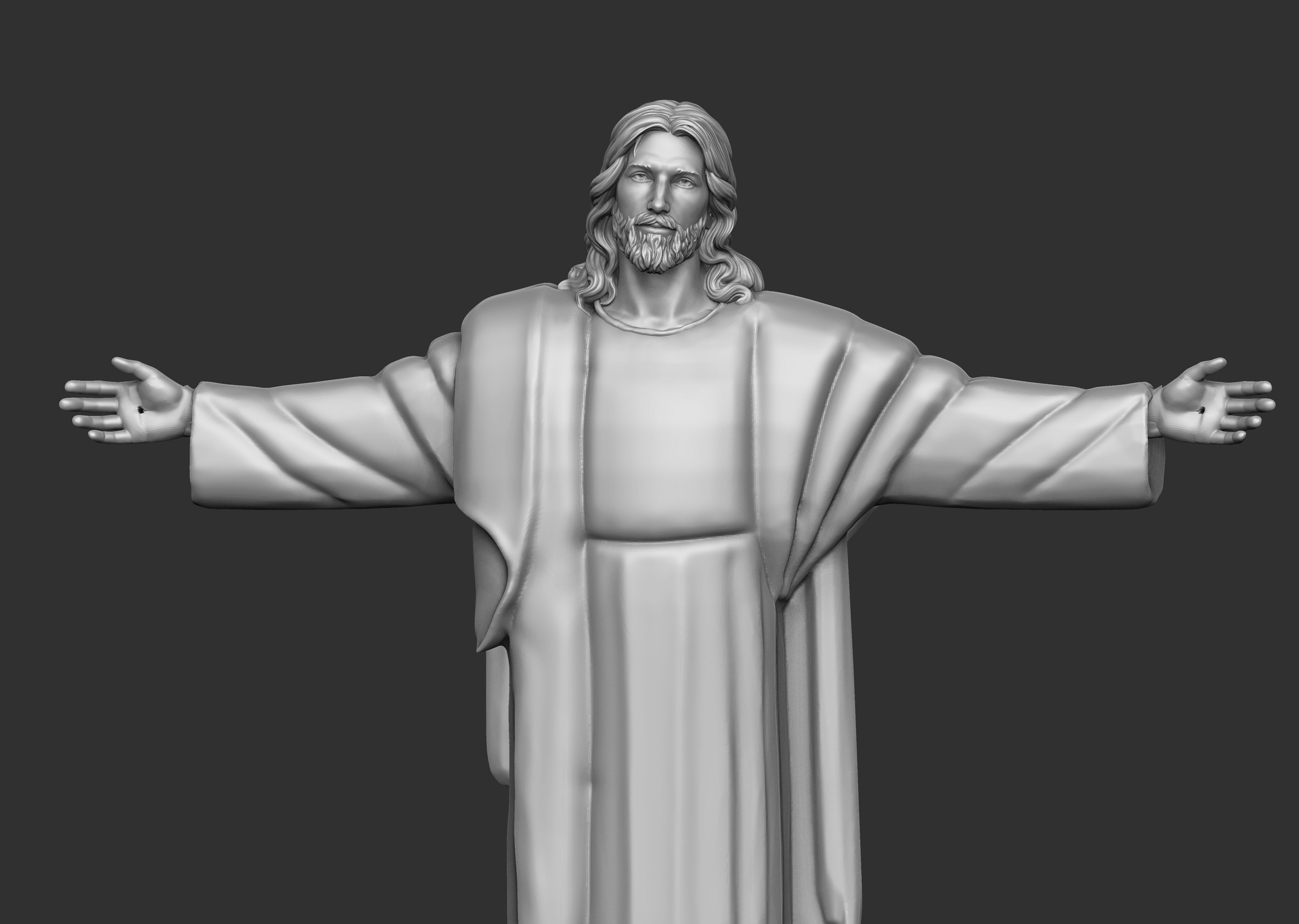 Jesus christ statue 3D print model_1