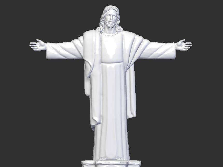 Jesus christ statue 3D print model_17