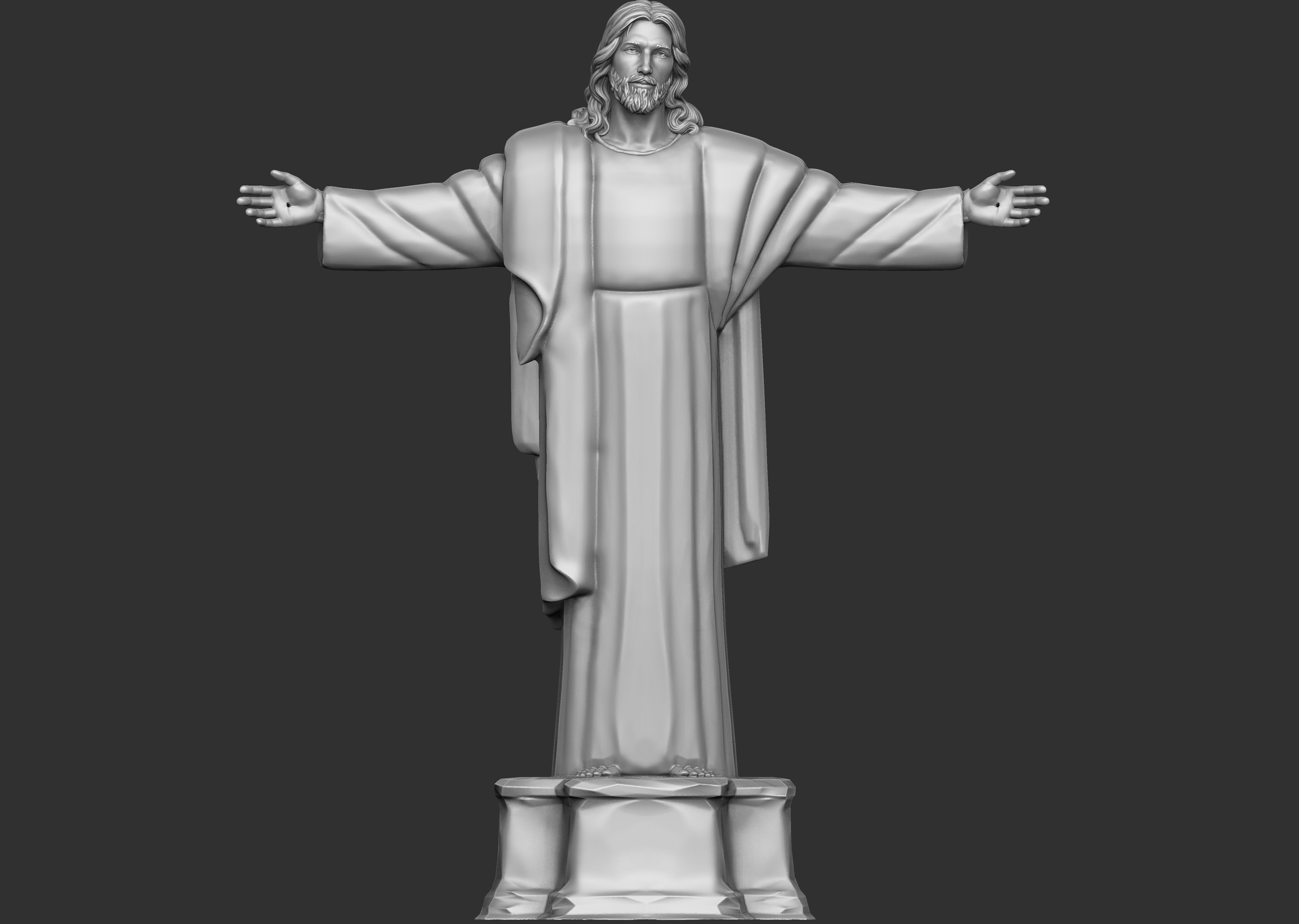 Jesus christ statue 3D print model_26