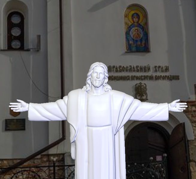 Jesus christ statue 3D print model_5