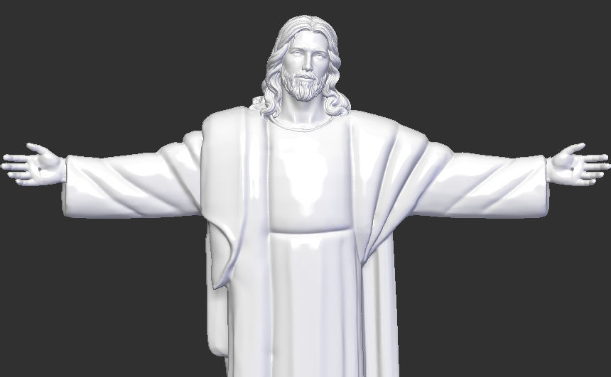 Jesus christ statue 3D print model_13