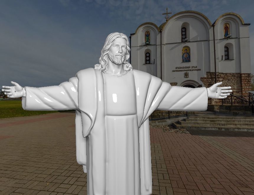 Jesus christ statue 3D print model_3