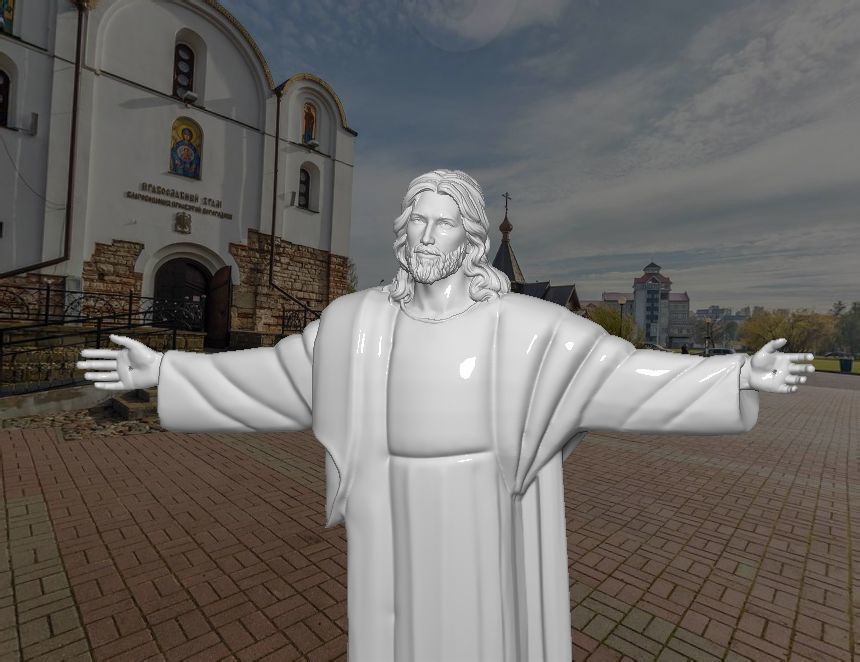Jesus christ statue 3D print model_18