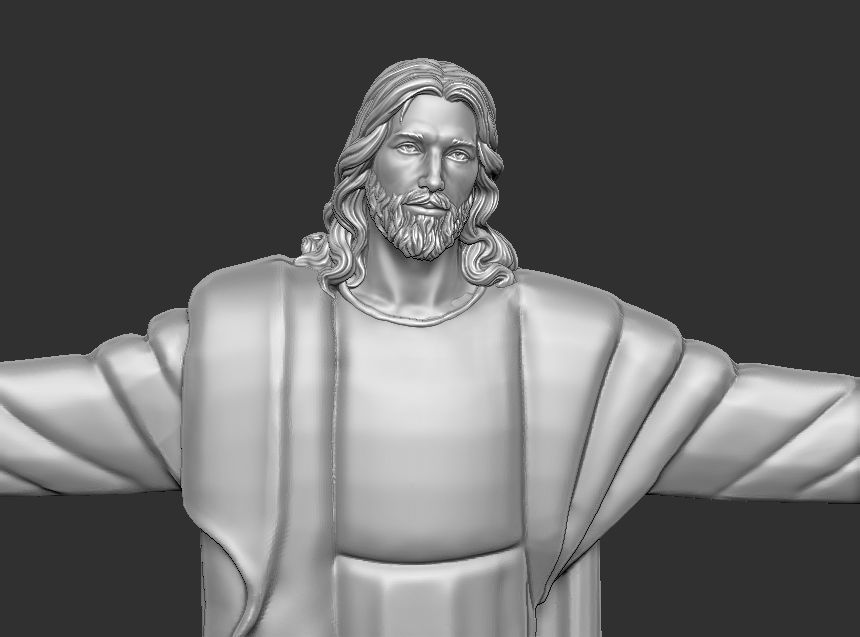 Jesus christ statue 3D print model_11