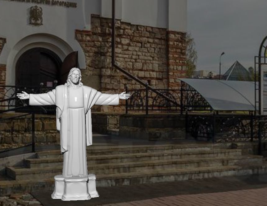 Jesus christ statue 3D print model_20