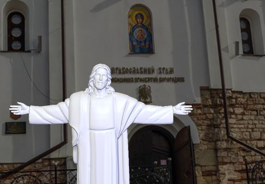 Jesus christ statue 3D print model_2