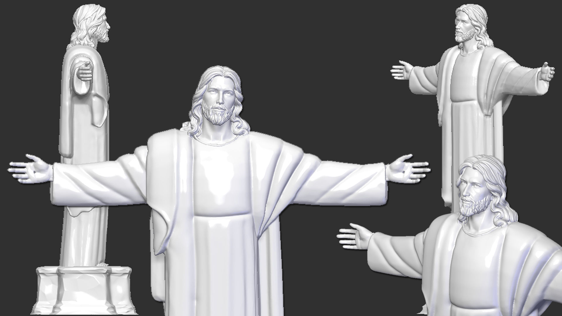 Jesus christ statue 3D print model_24