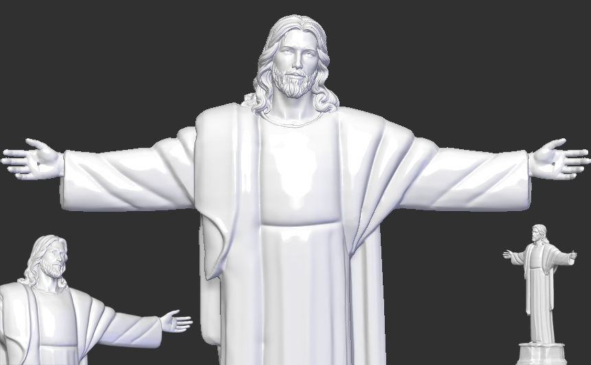 Jesus christ statue 3D print model_22