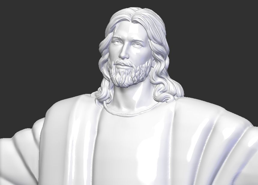 Jesus christ statue 3D print model_15