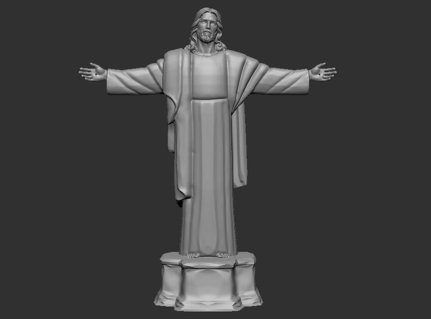 Jesus christ statue 3D print model_12