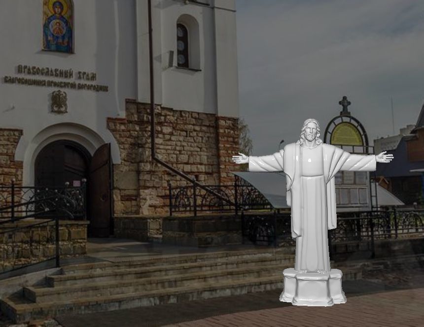 Jesus christ statue 3D print model_7
