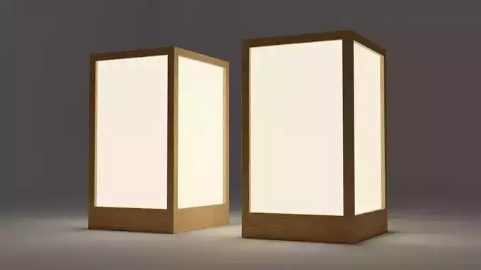 Light Lamp Traditional Asian Style 3D Model