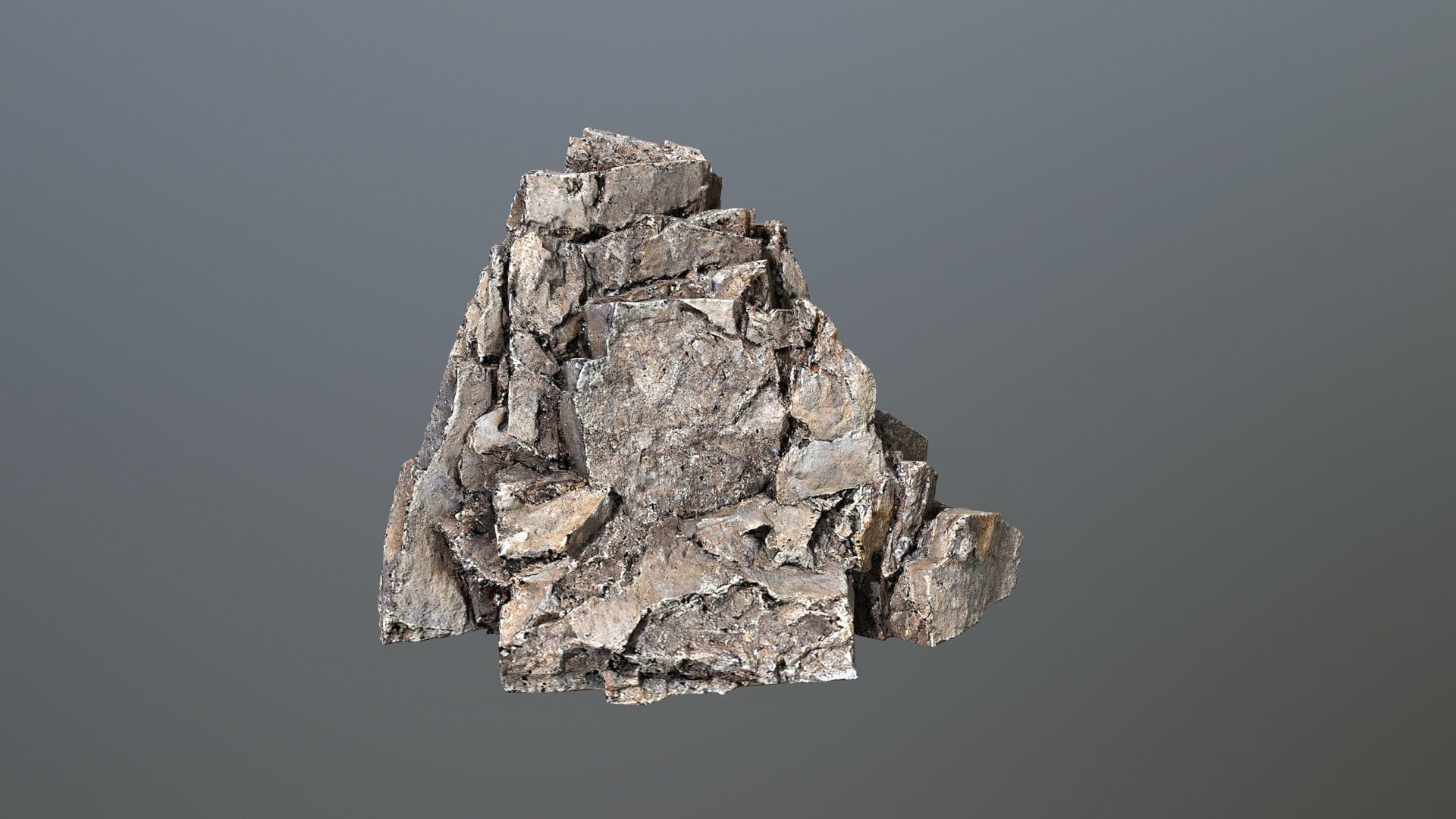 desert rocks Low-poly 3D model_8