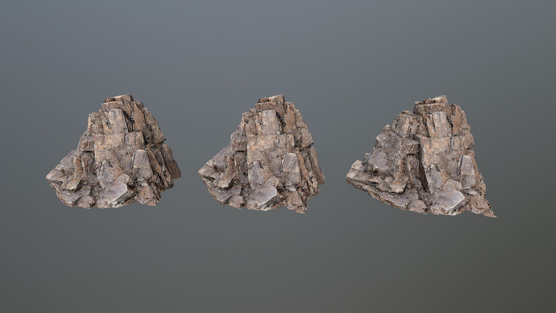 desert rocks Low-poly 3D model_14