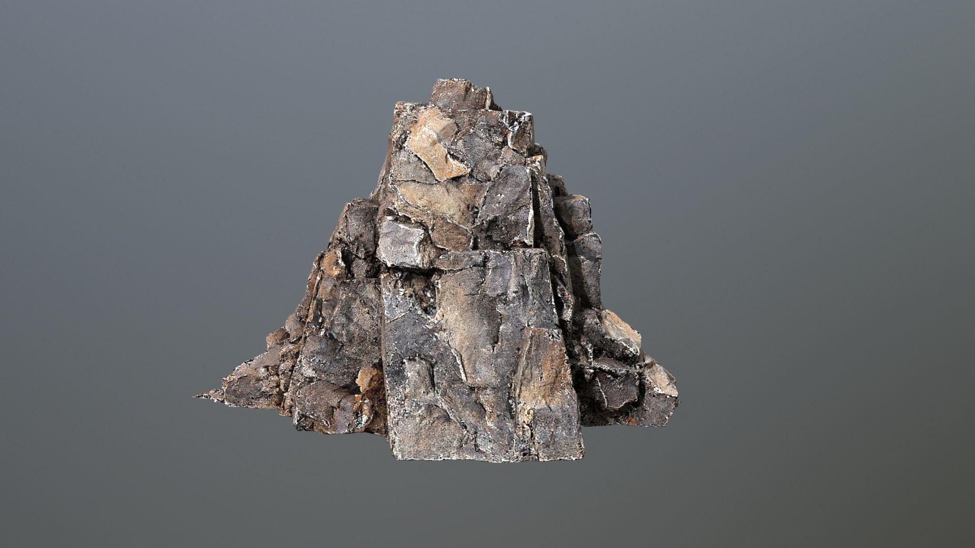 desert rocks Low-poly 3D model_6