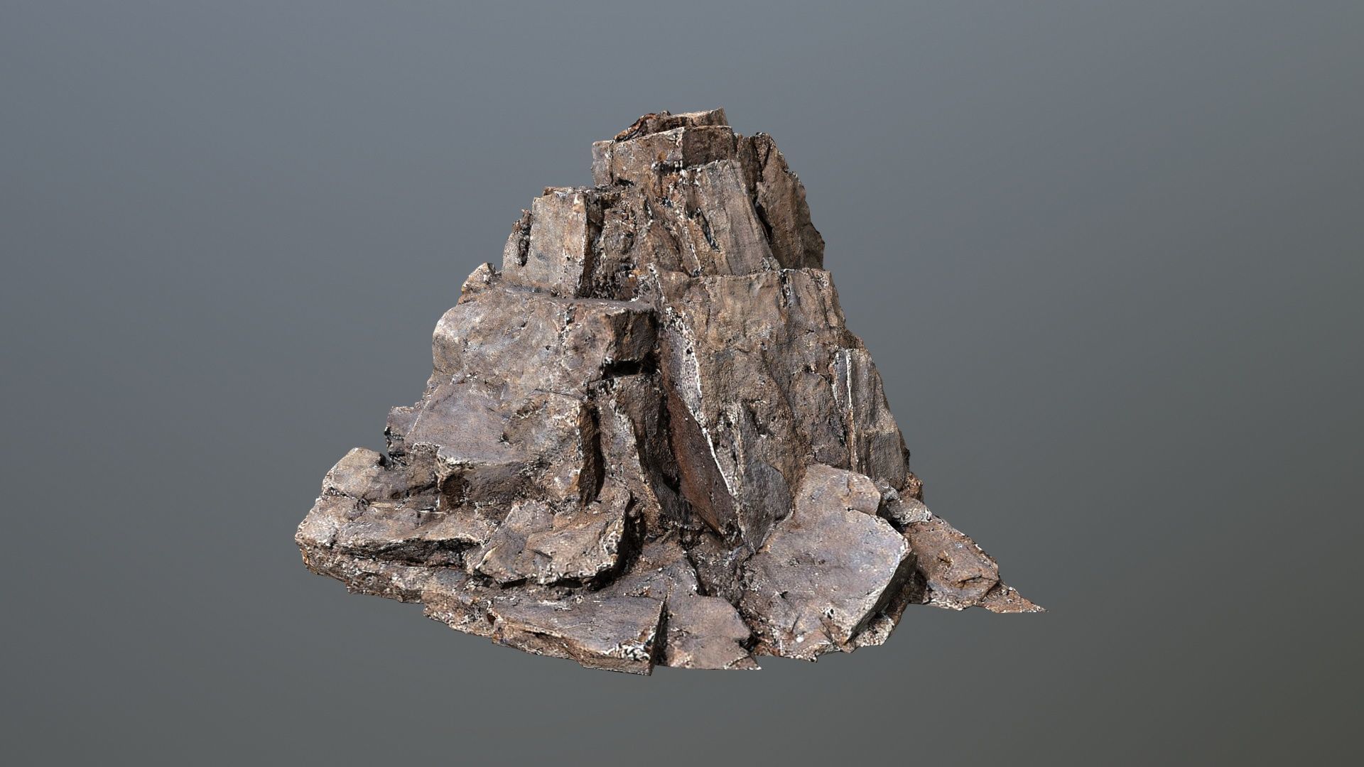 desert rocks Low-poly 3D model_1