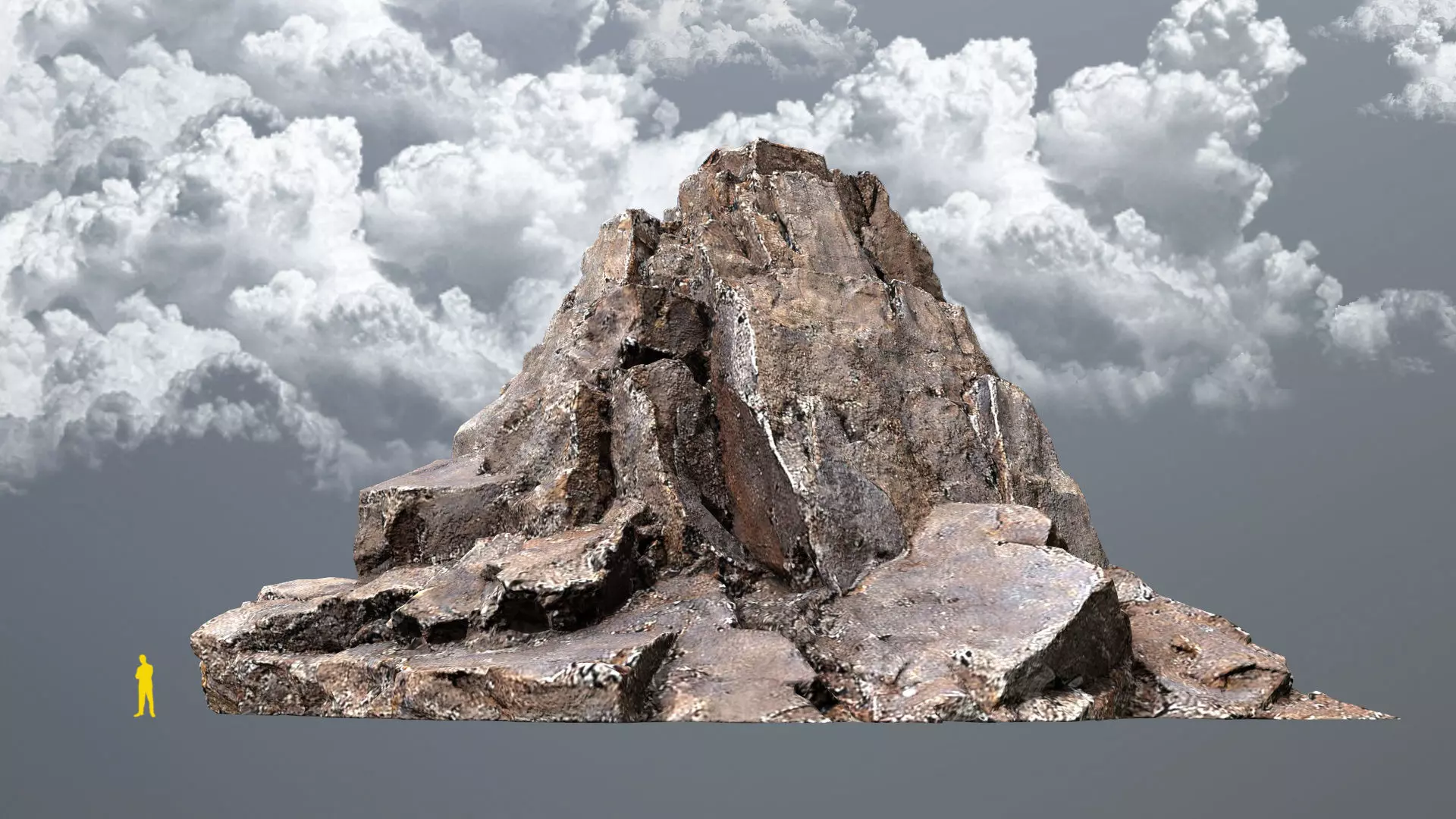 desert rocks Low-poly 3D model_0