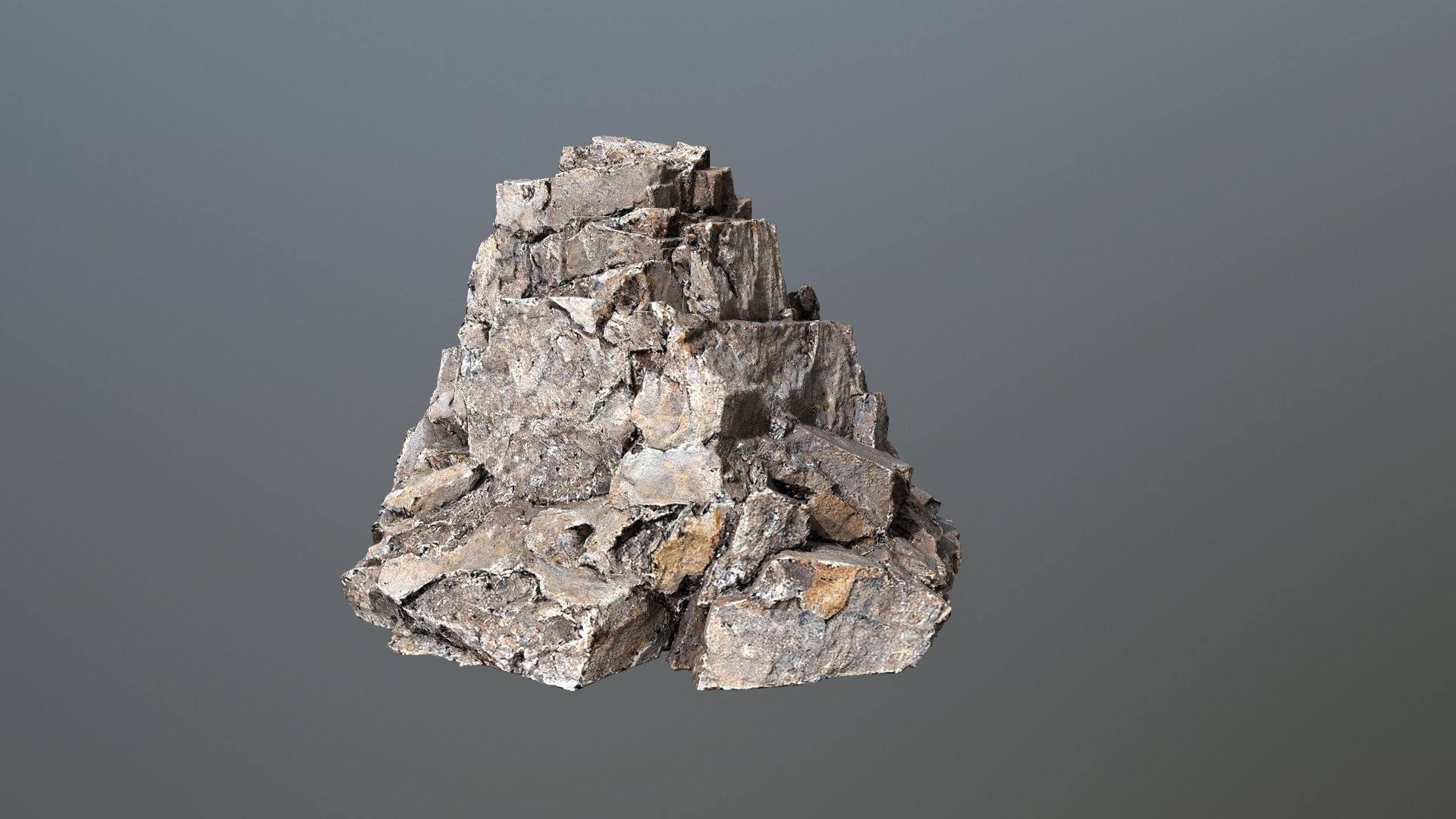 desert rocks Low-poly 3D model_9