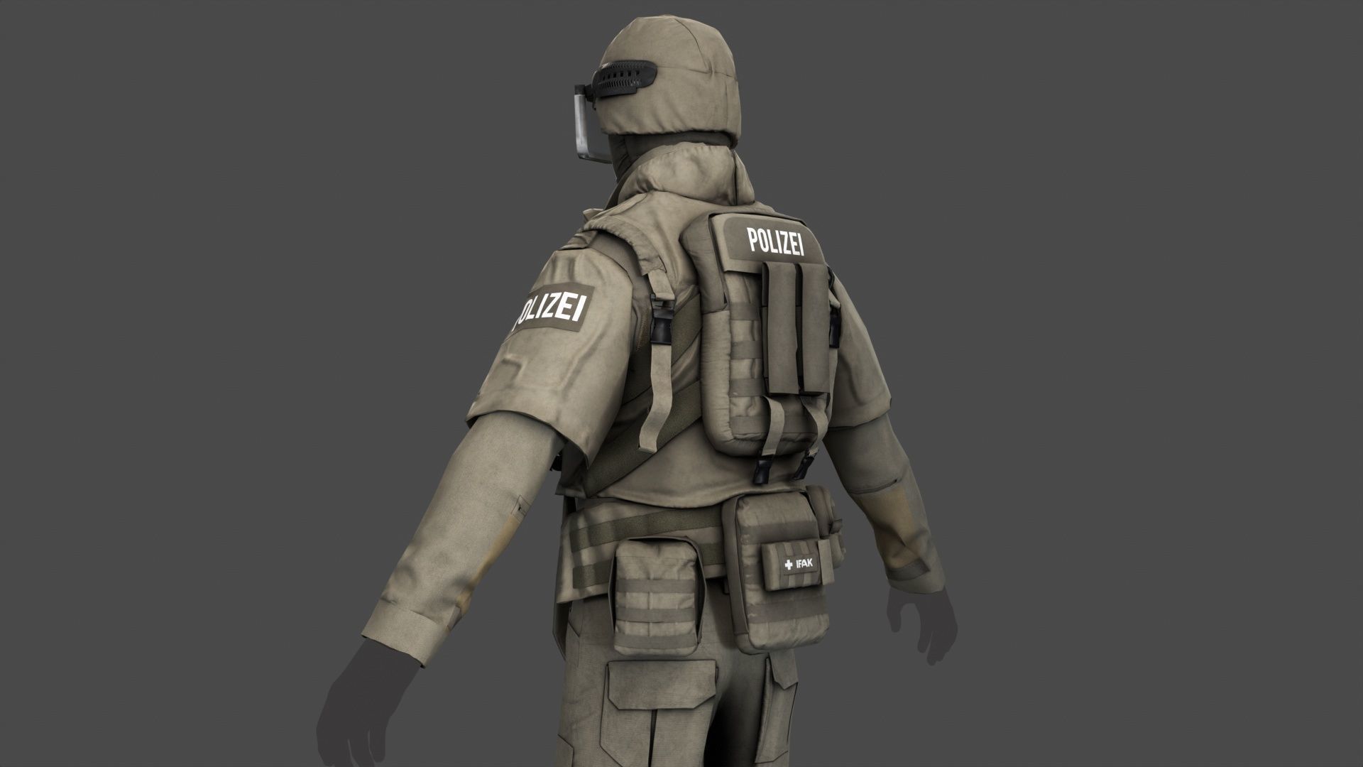 Austrian Cobra Military Uniform Clean Dirty Versions  Complete  3D Model Collection_36